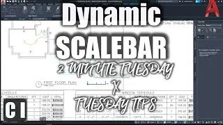AutoCAD Tutorial &ndash; How to Insert a Dynamic SCALEBAR - 2 Minute Tuesday