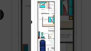 16x50 modern House plan #house #elevation #2bhk #vastu #carparking #viralshorts