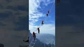 The most thrilling aerial climbing cableway in China, in Zhangjiajie, Hunan province#zhangjiajie