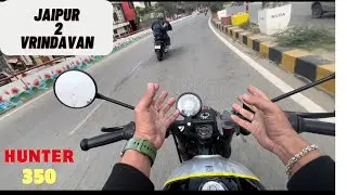 Jaipur 🏍️ vrindavan 😌❣️#hunter350 #vrindavan #motovlog