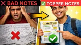 Topper Jaise Notes Kaise Banaye? | 3-Min Simple Method | Exam Ready Notes Technique