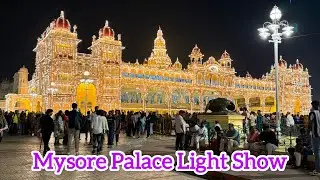 Mysore Palace Lights Getting Switched / Mysore Palace Light Show #mysore #mysorepalace
