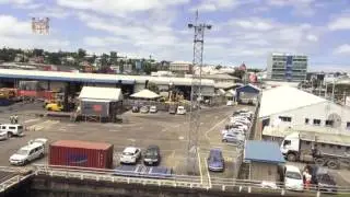 Fijian Prime Minister Voreqe Bainimarama visits French Navy Boat.