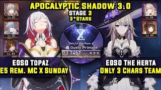 E0 Topaz W/ Remembrance MC & E0 The Herta Carry (3 Stars) Apocalyptic Shadow 3 Honkai Star Rail 3.0
