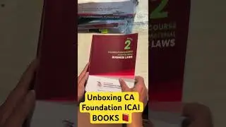 UNBOXING CA FOUNDATION BOOKS ! 📕 #icai #Ca #unboxing