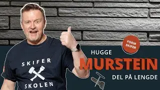 Del murstein på lengde med hugging  | Minera Skiferskolen