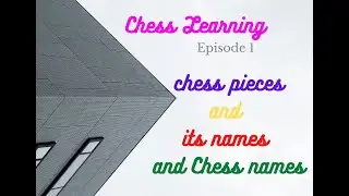 Chess Learning series || Episode 1 || Chess piece names and the points || Druva Ruchir Reddy ||