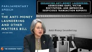 MP Sylvia Lim - Parliamentary Speech on Anti-Money Laundering Bill 6th Aug 2024