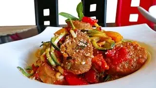 Sausage and Zucchini Noodles