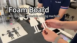 AOL Foam board KT board cutting machine with oscillating knife