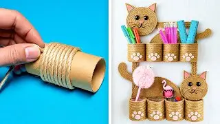 ♻️ CREAZIONI CON TUBI DI CARTONE 🎨 Facili Lavoretti per la Casa 🏡💖
