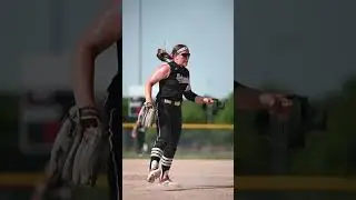 Crazy reaction after pitching a strikeout 🤯 #softball #hype #pitch #sports #shorts