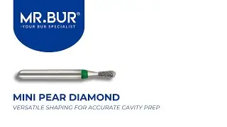 ISO S830 Mini Pear Coarse Diamond Bur FG Short | MR.BUR