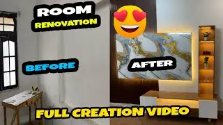 Full Video Media Wall Room Renovation |  Zakir Shajee Vlogs #diy #mediawalldiy #roomdecor