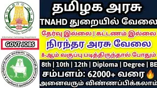 Tamilnadu Government Jobs 2021 | Government Jobs 2021 Tamilnadu | Tn Jobs 2021 | arasu velai vaippu