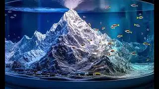 巍峨的珠峰8848米，濃縮到魚缸里造個景#魚缸里的大自然 #造景魚缸 #意境 #魚缸造景