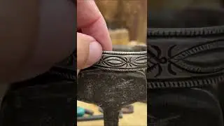 Navajo Ingot Silver Cuff with Repouss&eacute; Design Elements