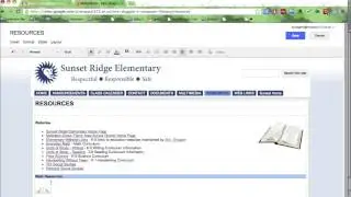Google Sites-Resources Page