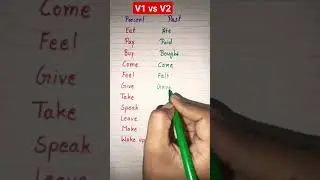 present and past forms of verbs #shortsfeed #youtubeshorts #englishgrammar #viralshorts#shorts