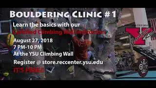 Youngstown State University Bouldering Clinic
