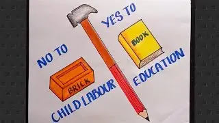 World Day Against Child Labour Drawing/ Child Labour Poster Drawing/ Child Labour Drawing Easy