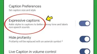 Expressive captions settings | Live Caption