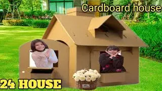Living in cardboard house 🏠 For 24 hours!!* Gone Wrong*😭