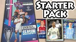 *NEW* Topps 2023/24 Champions League Sticker Starter Pack Opening | New Sticker Album | First Packs