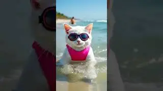 #catsoncamera #beachvibes #trendingshorts