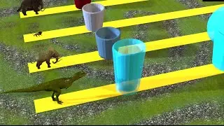 Choose the Right Drink with Elephant Mammoth Gorilla Cow Hippo Max colour change duckly tv animation