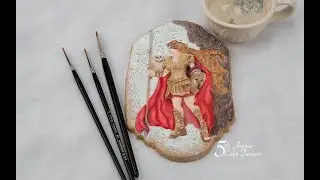 Athena Goddess of War in  3-D Watercolor Mini Cookie Art Class