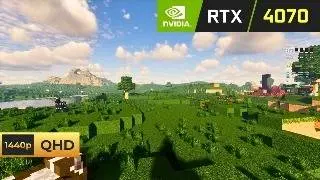 Minecraft 1.19.3 RTX 4070 + Intel Core i9-14900KF (1440P 12 Shaders + Realistic Texture)