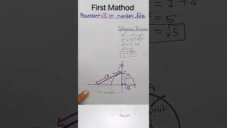 Represent &radic;5 on Number Line | Class 9 Maths | Chapter 1 Number Systems | NCERT#maths #shorts #easy