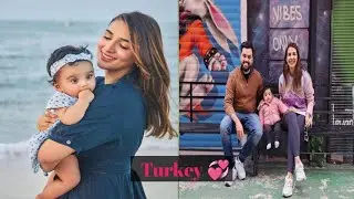 Rubab Hashim with her Daughter and Husband in Turkey