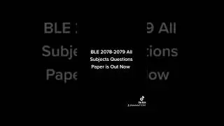 BLE 2079-2080 All Subjects Questions Paper #ble #bleexam #exam #ble2079 #boardexam #class8 #nepal