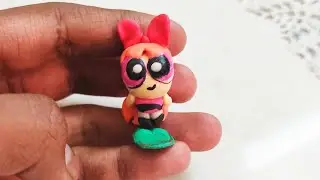 How to make Blossom (from powerpuff girls)with clay.