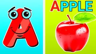 A for apple 🍎 b for ball 🏀 | abc rhymes for kids | learn abcd with pictures