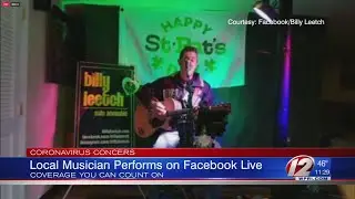 Local musician performs on Facebook live