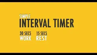 Interval timer 30 seconds 15 second rest