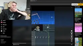 xQc Reacts to his beats being in geometry dash