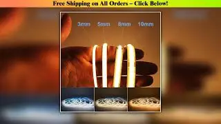FOB COB LED Strip Lights 3mm 5mm 8mm 10mm 12V 24V Flexible Dimmable LED Tape Easy Install Cuttable