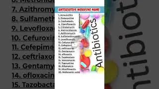 20 Antibiotics Medicine Name💊| #short #injection #doctor #medical #pharmacy #antibiotics #medicine