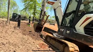Cutting Swale with Excavator