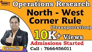 North - West Corner Rule | Transportation | Operations Research #engineering #gateexam2026 #2025