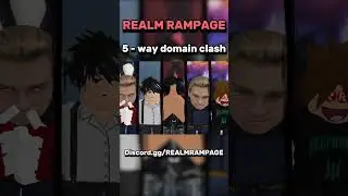 Realm Rampage 5 way DOMAIN CLASH | #realmrampage #jjs #domain #roblox #tsb