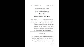 MEG - 10   June 2024 Question Paper