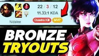 I TRIED OUT FOR A BRONZE TEAM THEN CARRIED THEM!! Ft. YoungRezzy - League of Legends
