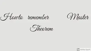 Simple way of remembering Master's Theorem||MASTER THEOREM