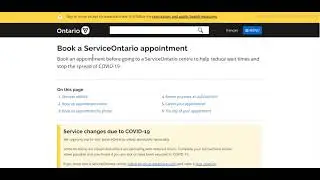 How to book service Ontario appointment online||