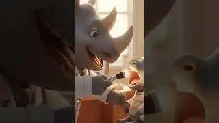 Little Rhino Doctor 🦏🏥 | The Little Rhino Hospital #LittleRhinoDoctor#animals #animation#emotional
